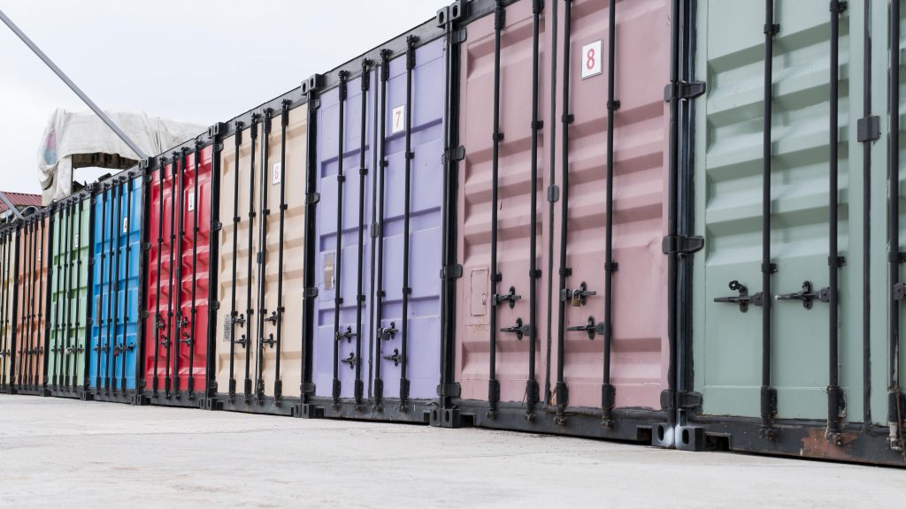 logistic-center-with-colorful-storage-container